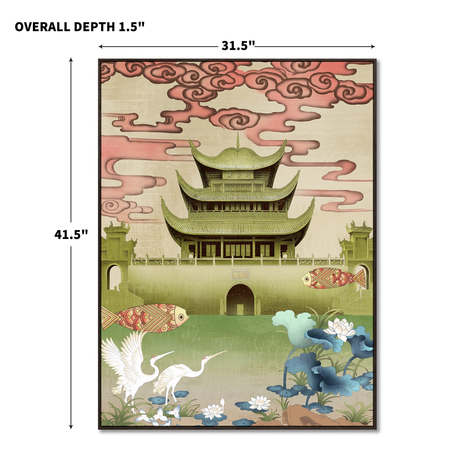 "Chinese architecture"hand-stretched canvas prints
