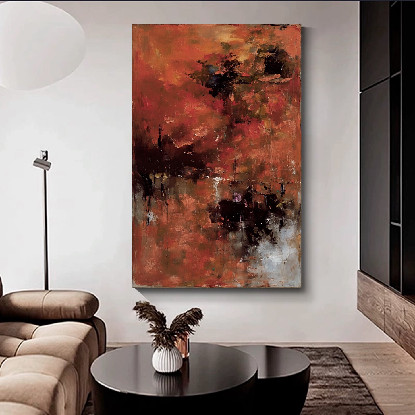 Modern abstract wall art, hand-painted oil painting
