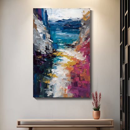 Modern abstract wall art, hand-painted oil painting