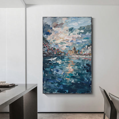 Modern abstract wall art, hand-painted oil painting