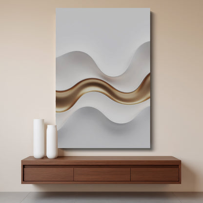 Beige and brown wall sculptures, 3D wooden wall art, simple wall-hung home decoration.