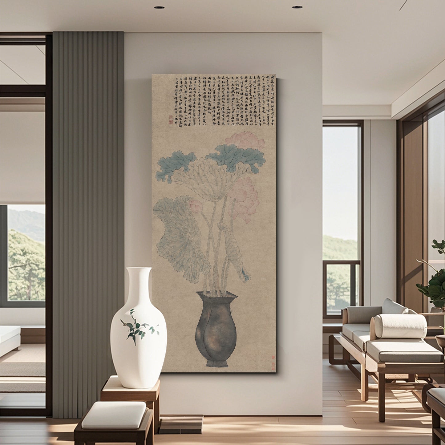 "Ink Lotus" Silk prints