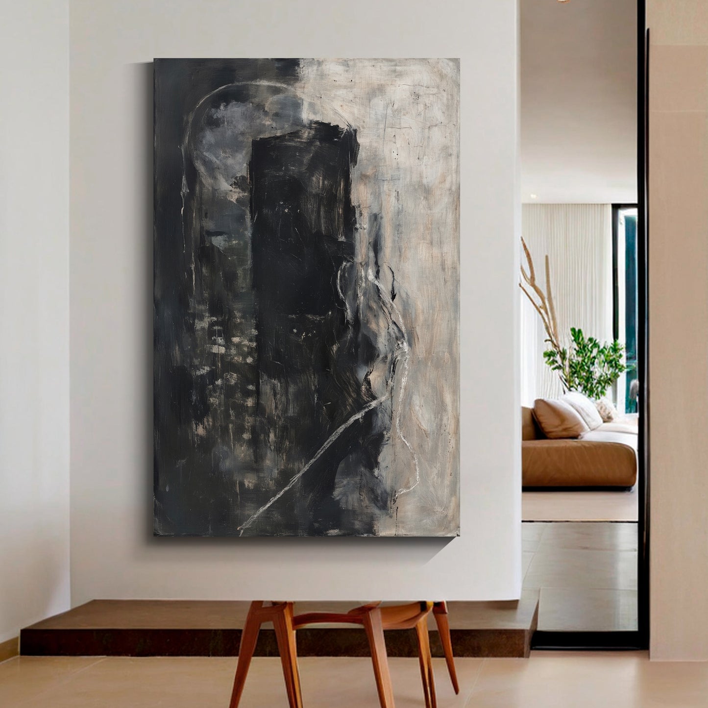 Modern abstract wall art, hand-painted oil painting