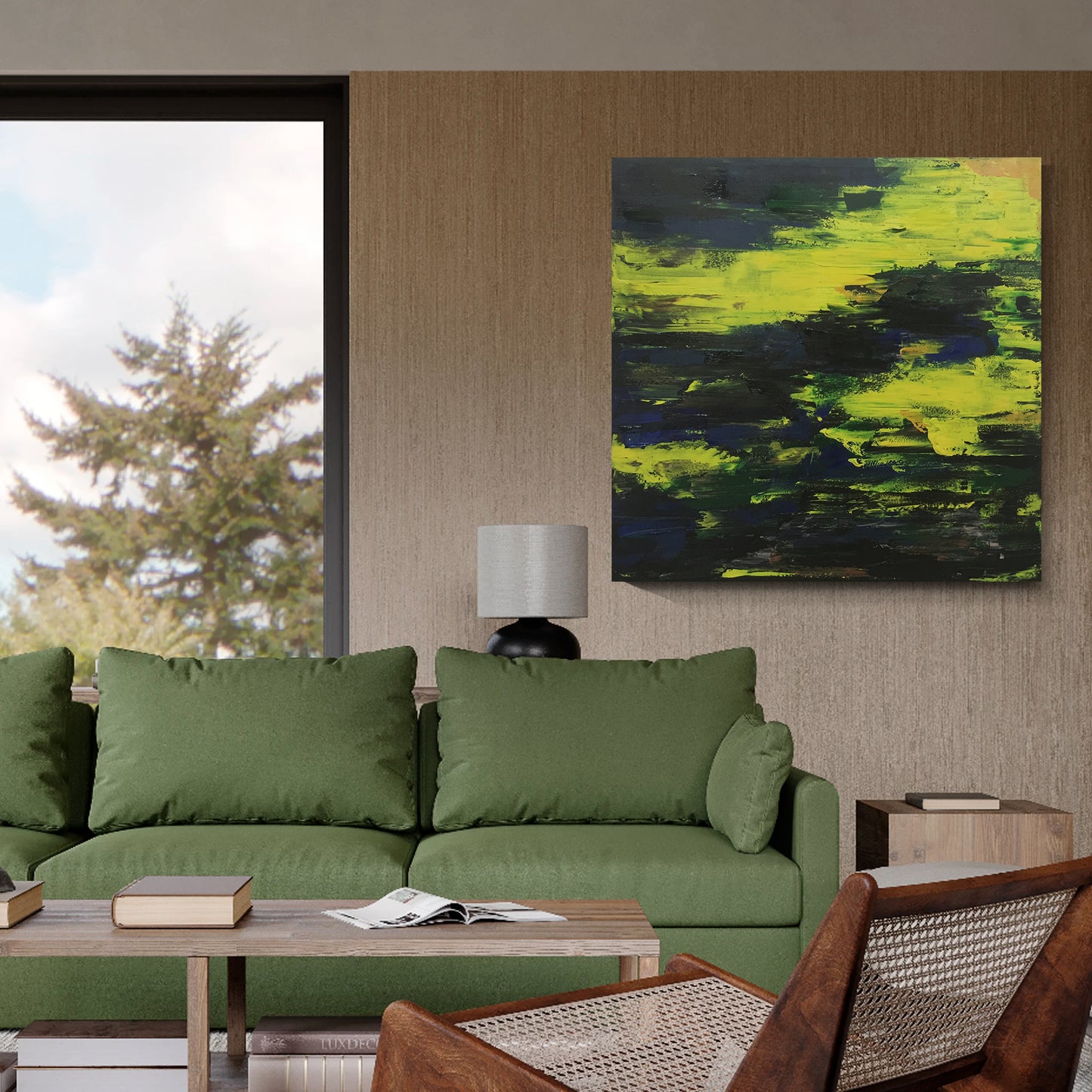 Modern abstract wall art, hand-painted oil painting