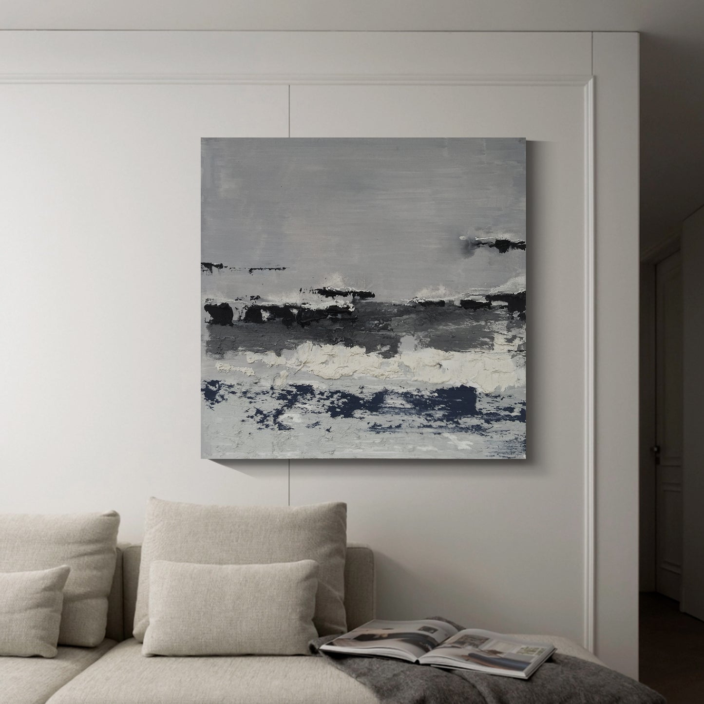 Modern abstract wall art, hand-painted oil painting