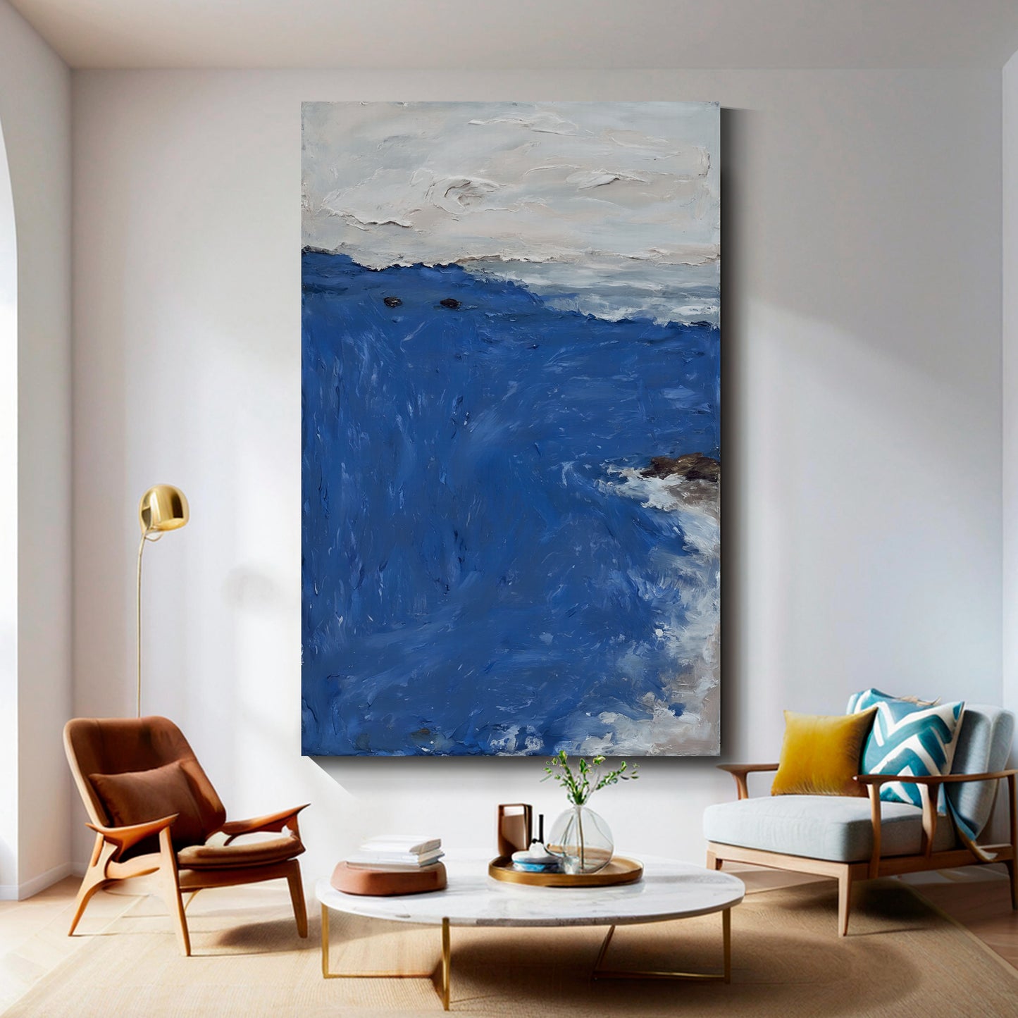 Modern abstract wall art, hand-painted oil painting