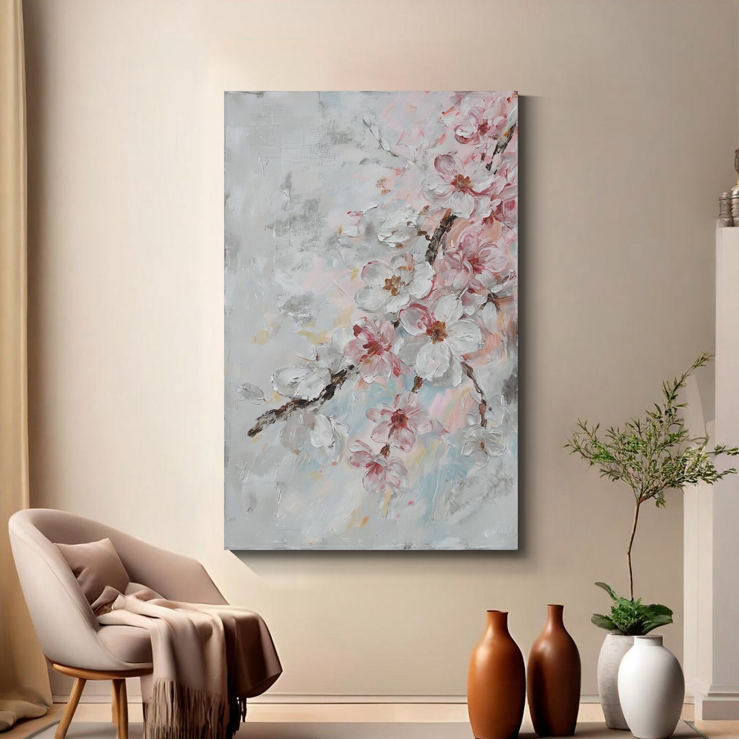 Modern abstract wall art, hand-painted oil painting