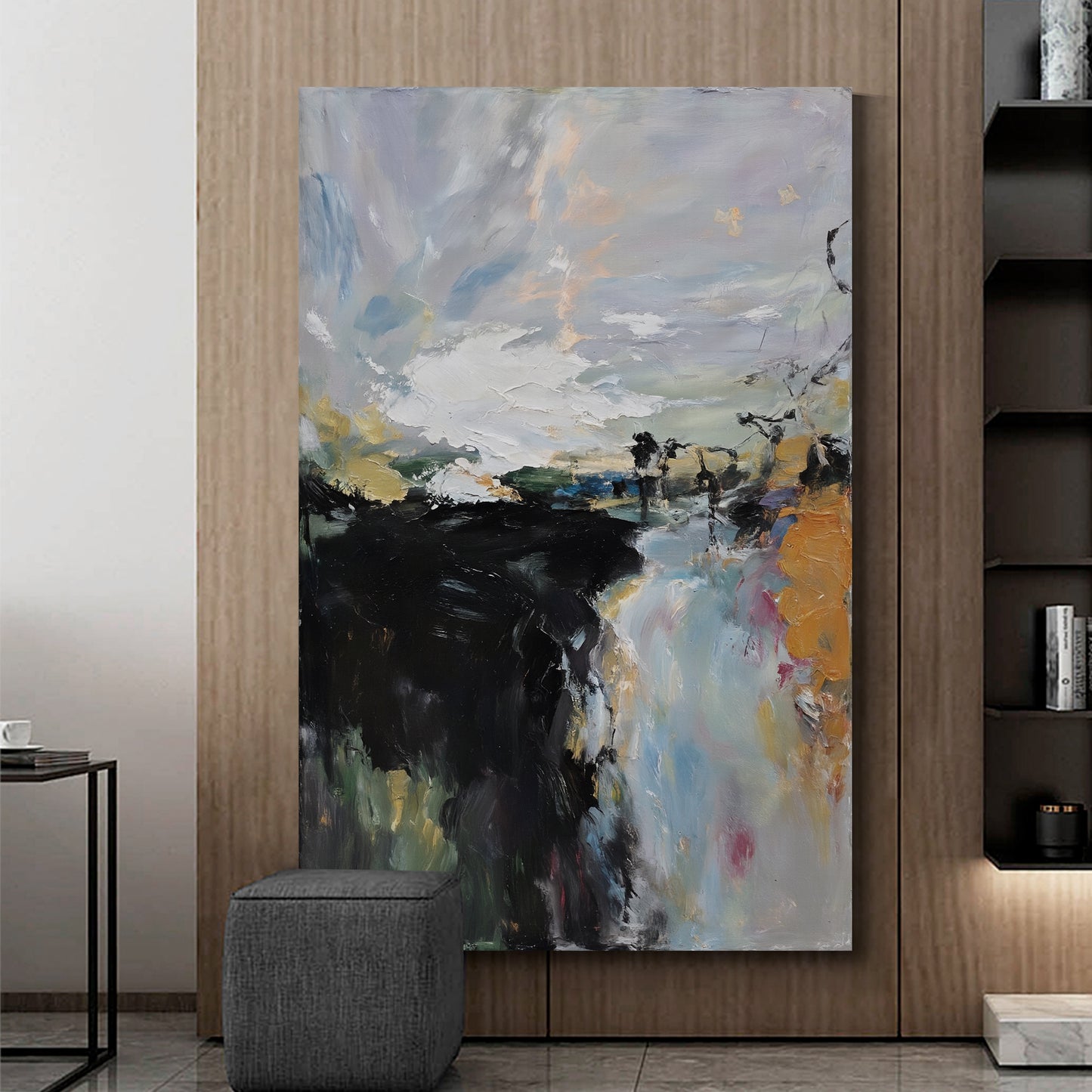 Modern abstract wall art, hand-painted oil painting