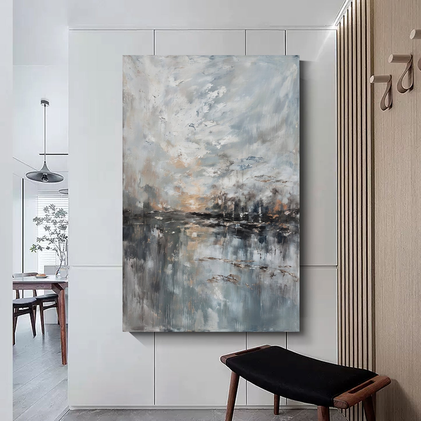 Modern abstract wall art, hand-painted oil painting