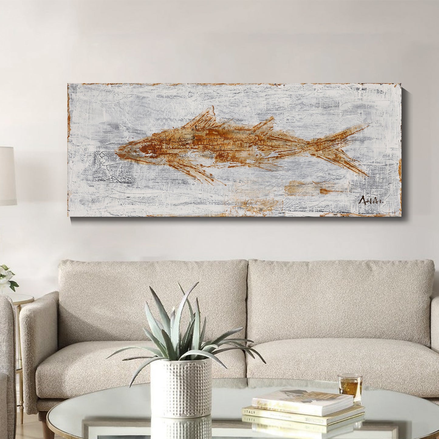 《Whale Falling》 Hand drawn oil painting