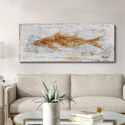 《Whale Falling》 Hand drawn oil painting