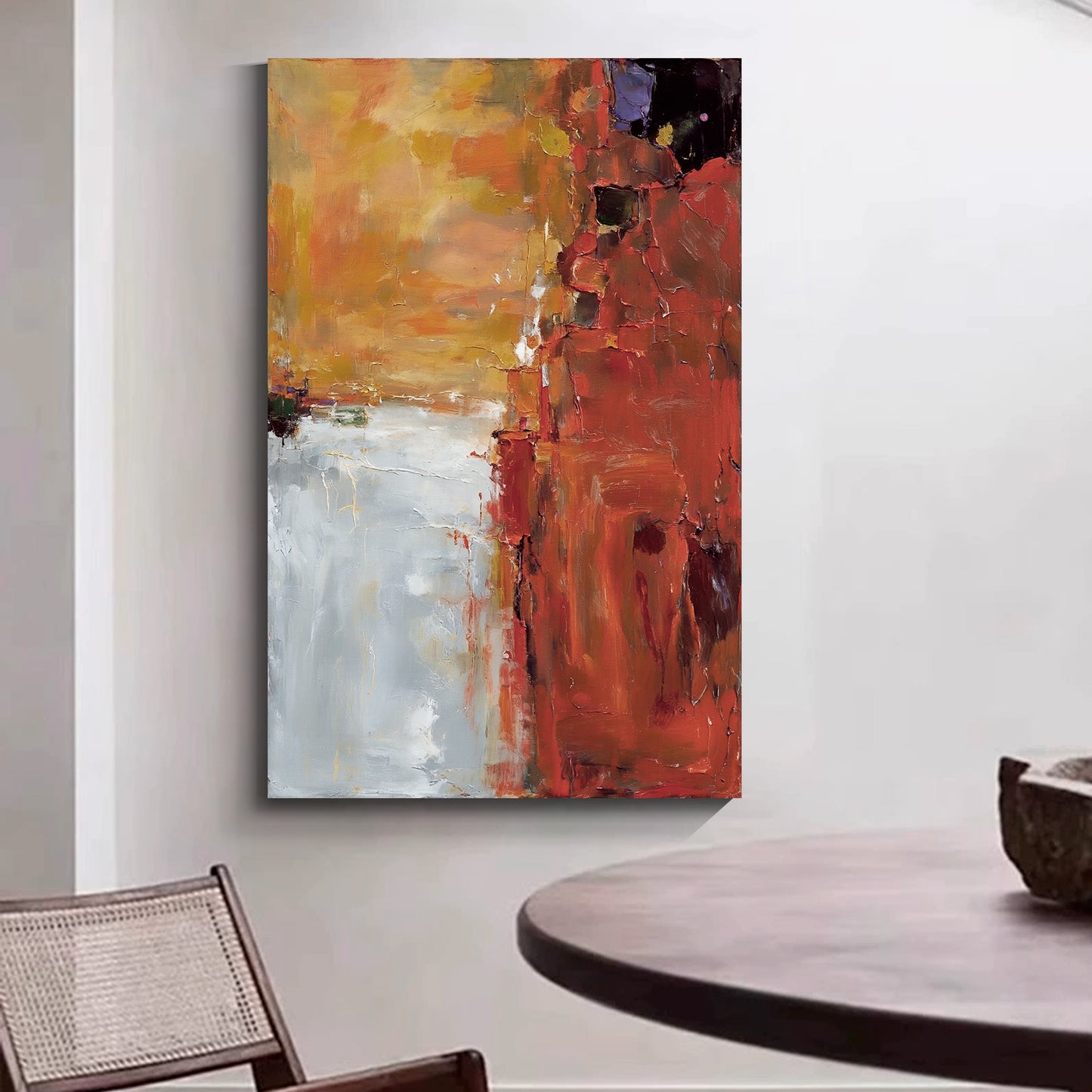 Modern abstract wall art, hand-painted oil painting