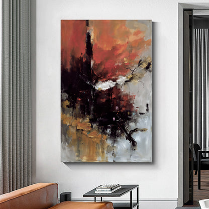 Modern abstract wall art, hand-painted oil painting