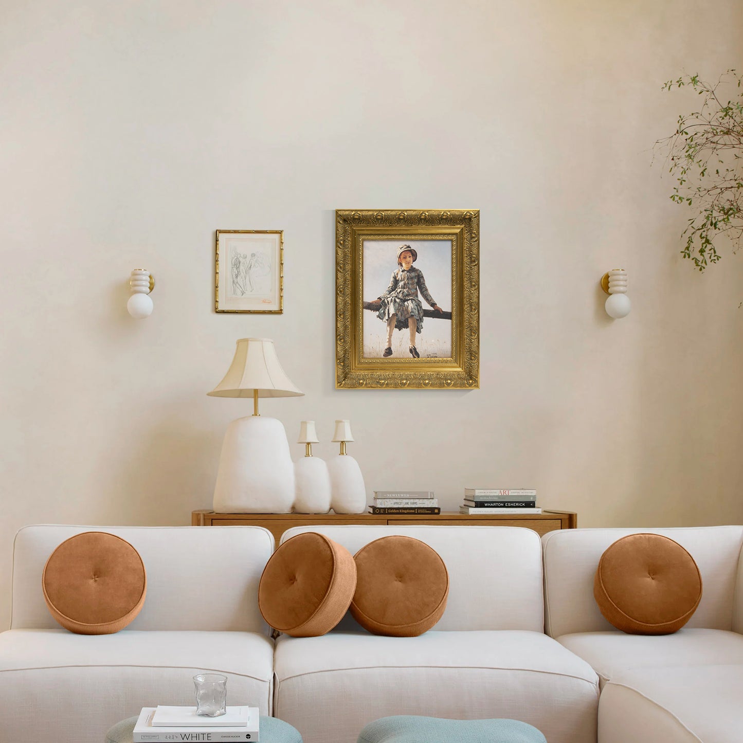 ARTGOW Solid Wood Frame for 8x10 Canvas Paintings, Finished Antique Ornate Gold Canvas Frames for Oil Painting Art Prints, for Home Living Room Wall Decor (Empty Frame Only, No Backboard and Glass)