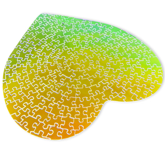 Crystal transparent acrylic puzzle, adult heart-shaped puzzle, perfect DIY gift for family and friends-175 pieces