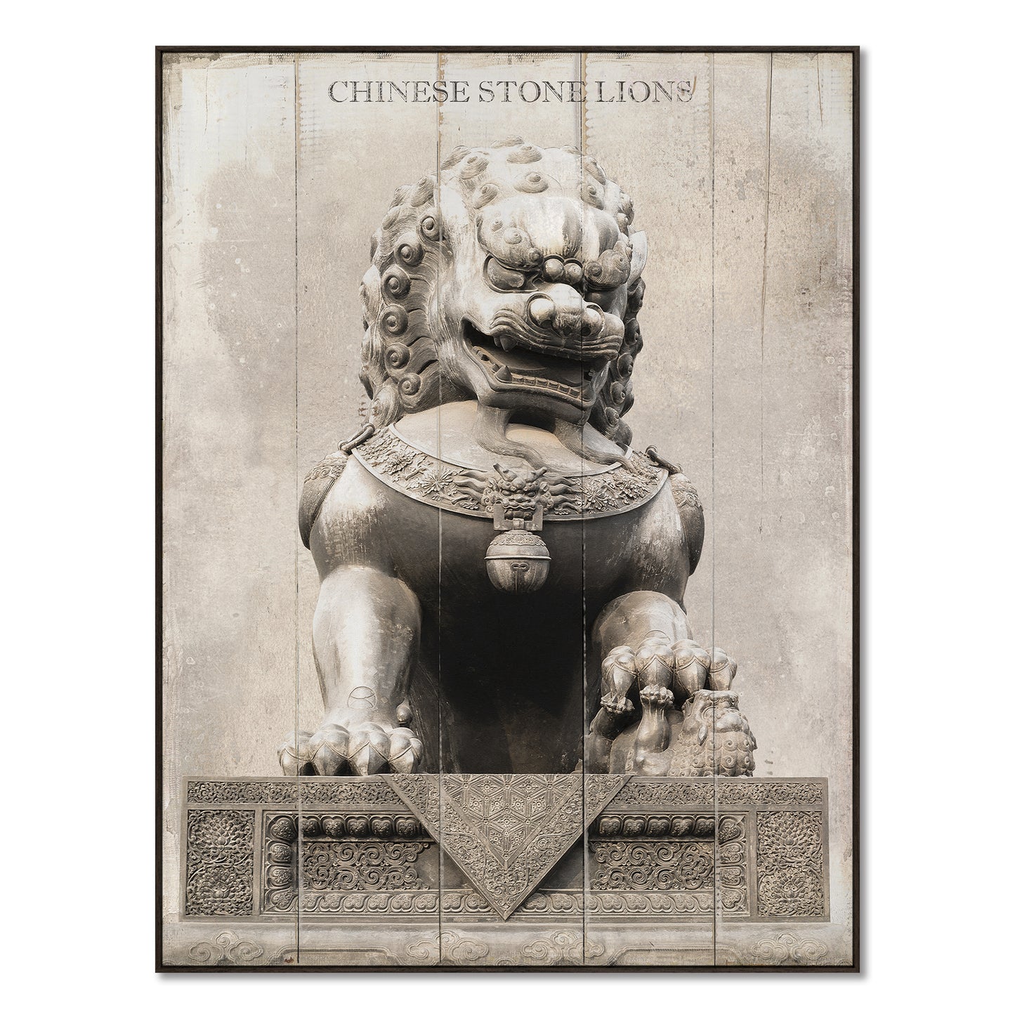 "stone lion"hand-stretched canvas prints