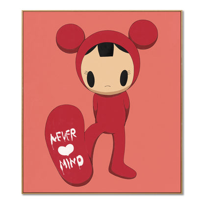 "NeverMind"hand-stretched canvas framed prints