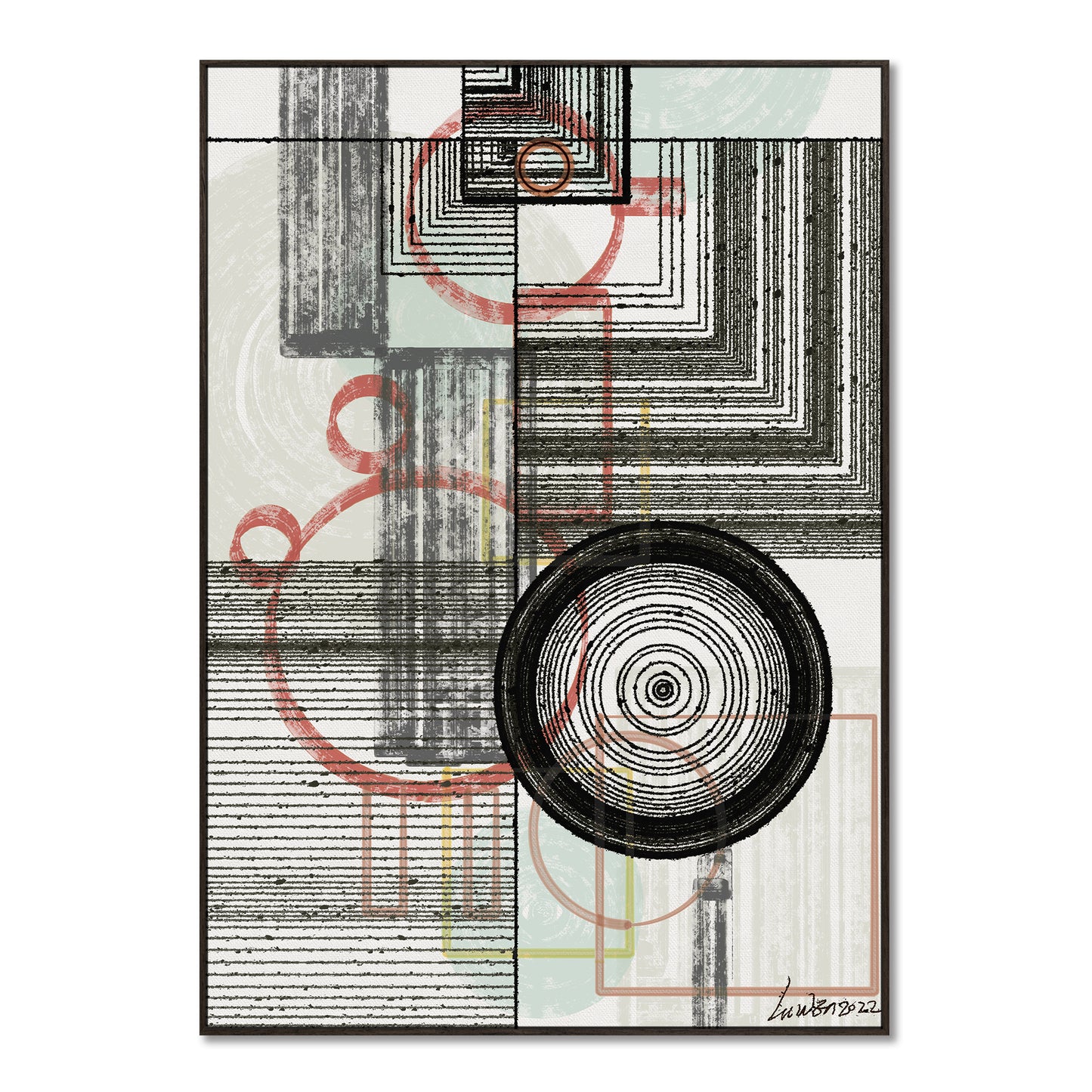 "geometry"hand-stretched canvas prints