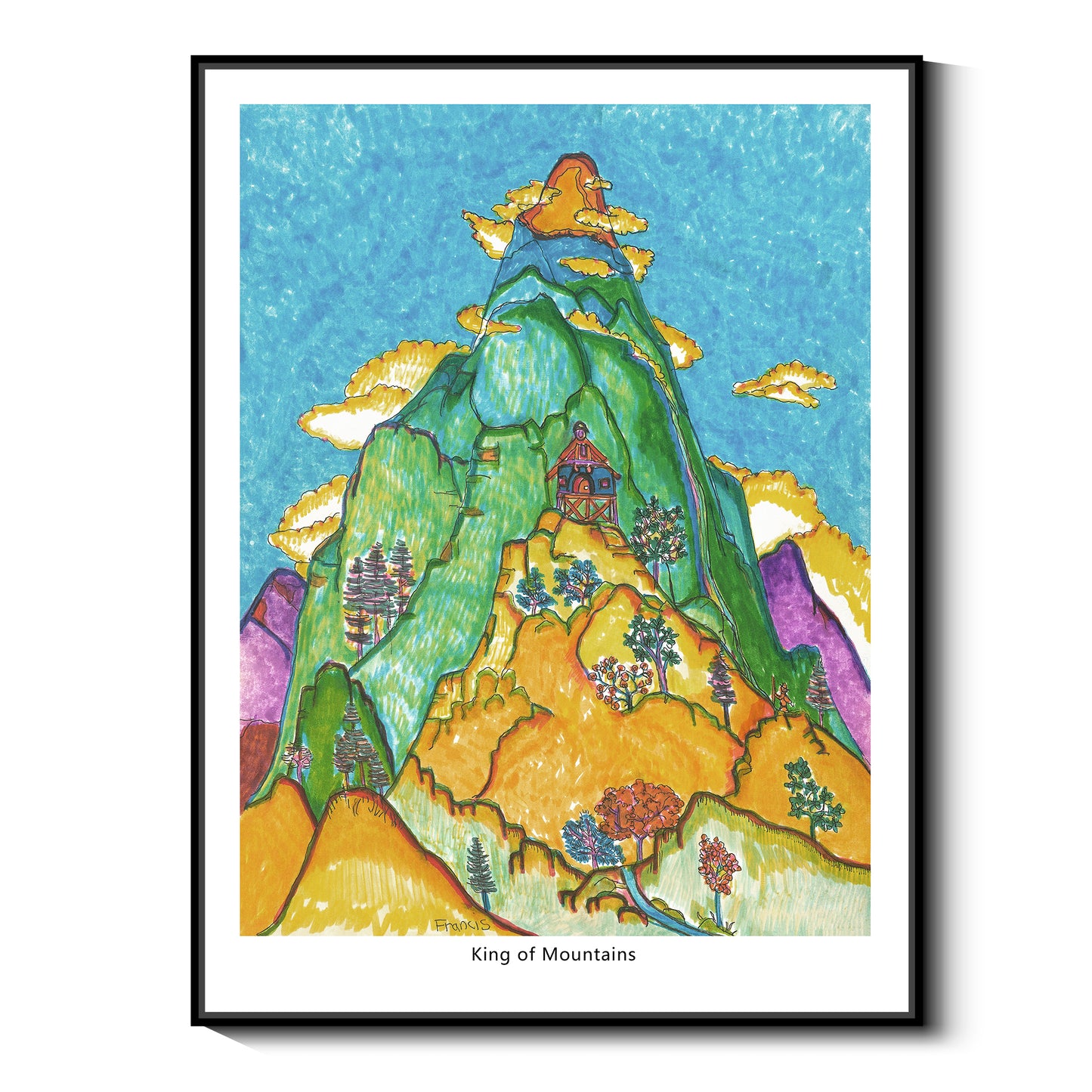 "Nature Series King of the Mountain"framed prints