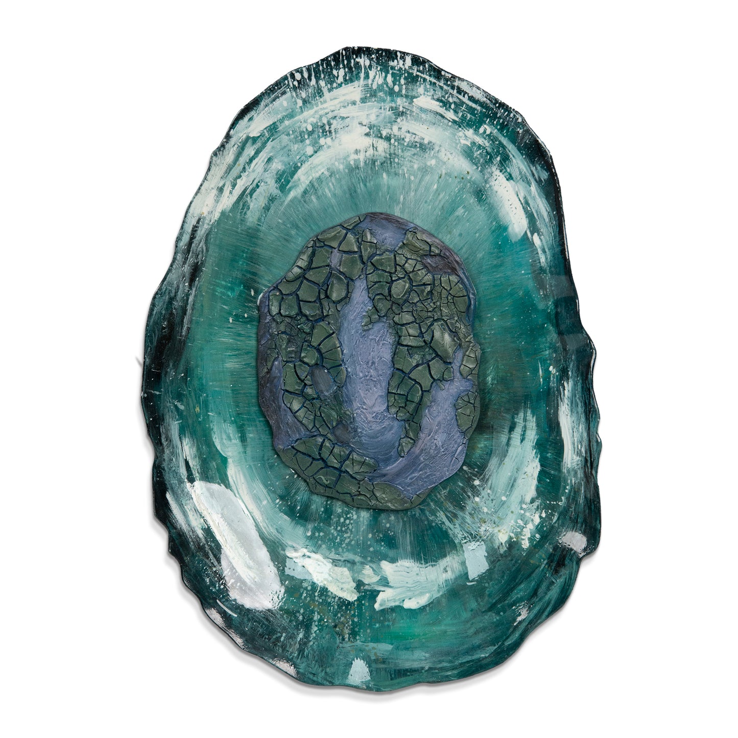 Acrylic hand-painted texture decoration acrylic wall sculpture