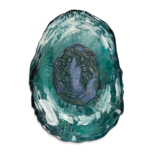 Acrylic hand-painted texture decoration acrylic wall sculpture