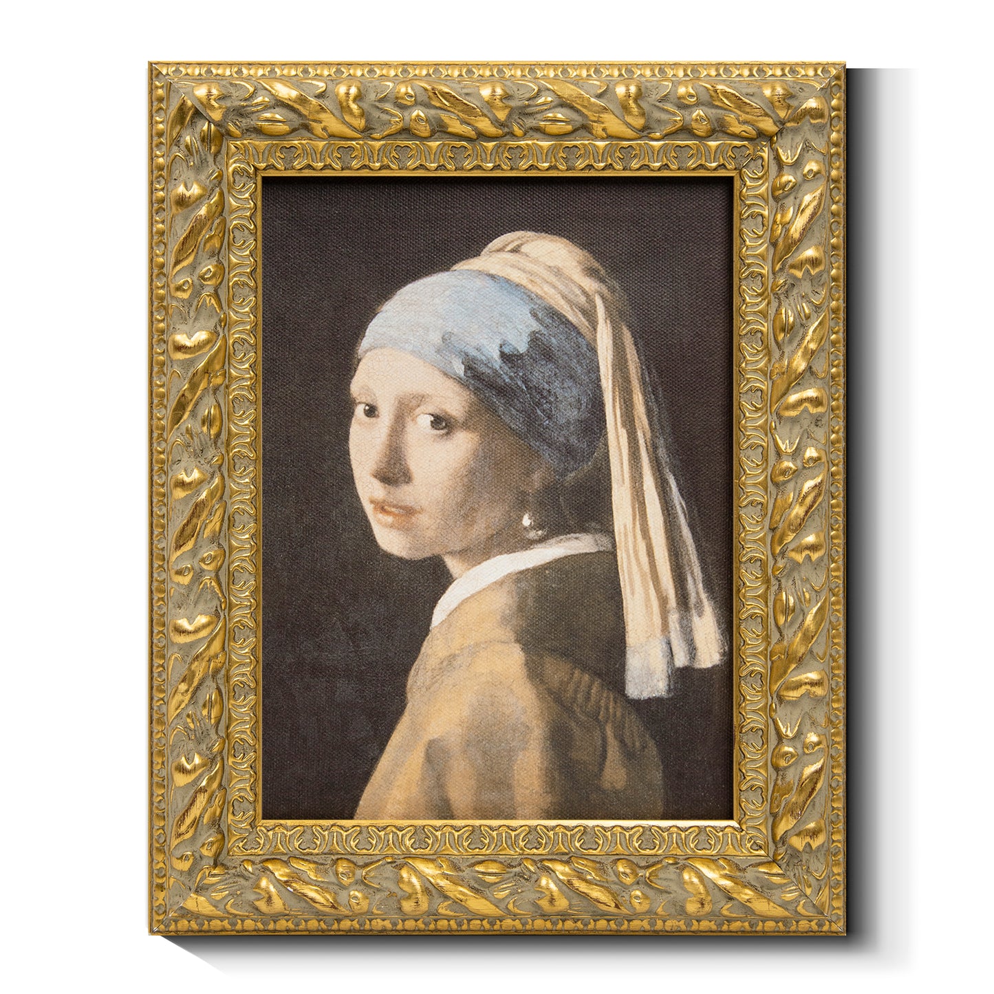 Solid Wood Frame for 8x10 Canvas Paintings, Finished Antique Ornate Retro Gold Canvas Frames for Oil Painting Art Prints, for Home Living Room Wall Decor (Empty Frame Only, No Backboard and Glass)