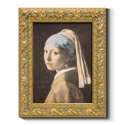 Solid Wood Frame for 8x10 Canvas Paintings, Finished Antique Ornate Retro Gold Canvas Frames for Oil Painting Art Prints, for Home Living Room Wall Decor (Empty Frame Only, No Backboard and Glass)