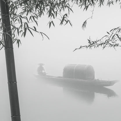 Boat in Lake-Shu Zhang