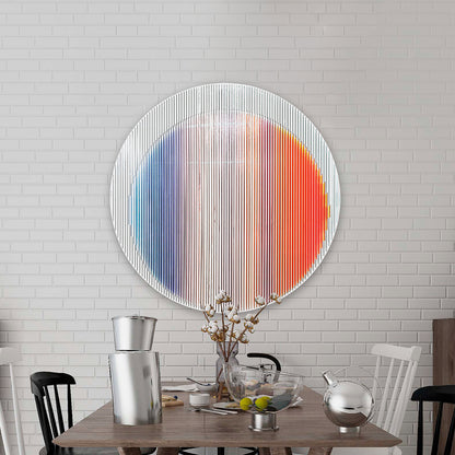 Rainbow Colored Lines Acrylic Installation Art