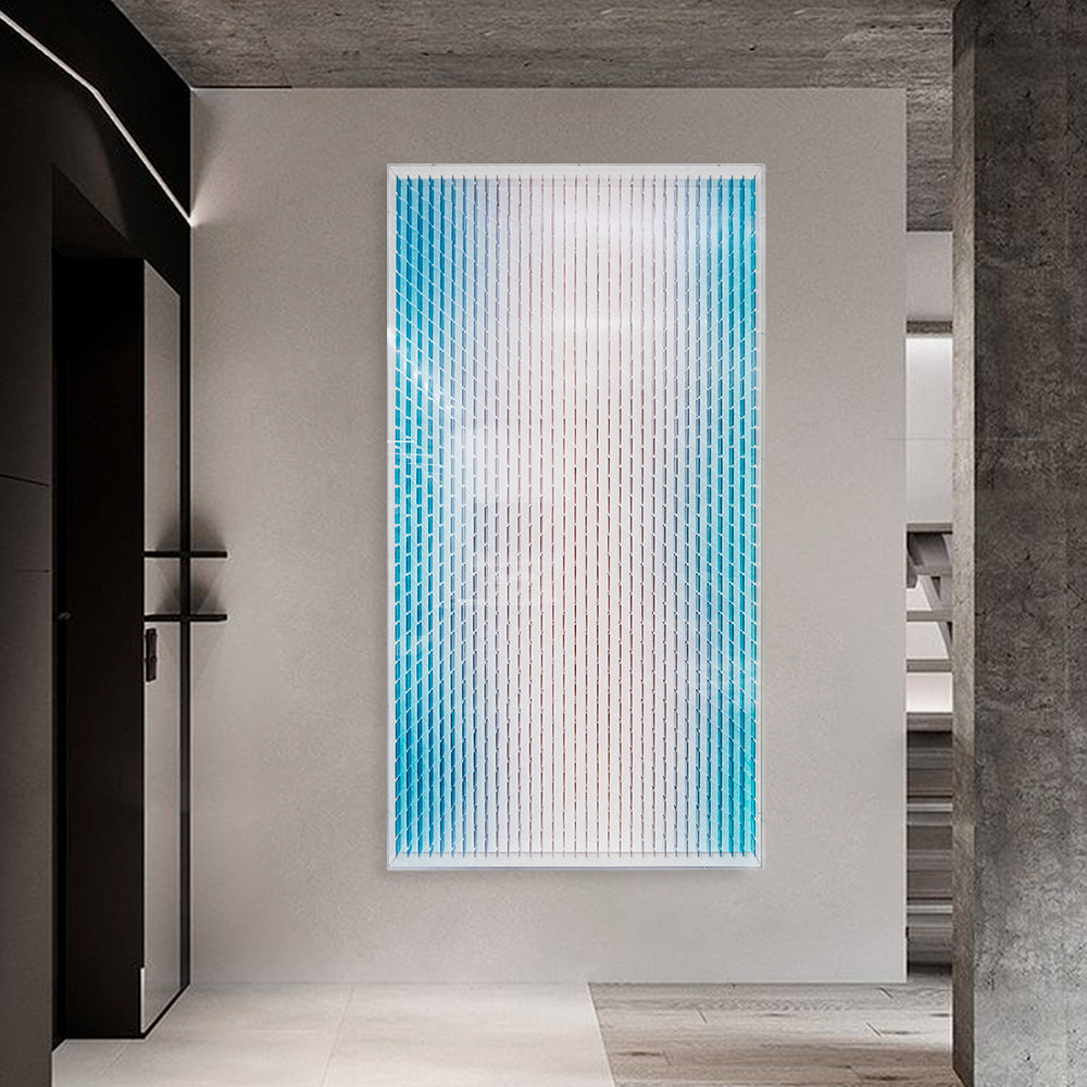 Blue and White Gradient Acrylic Installation Art