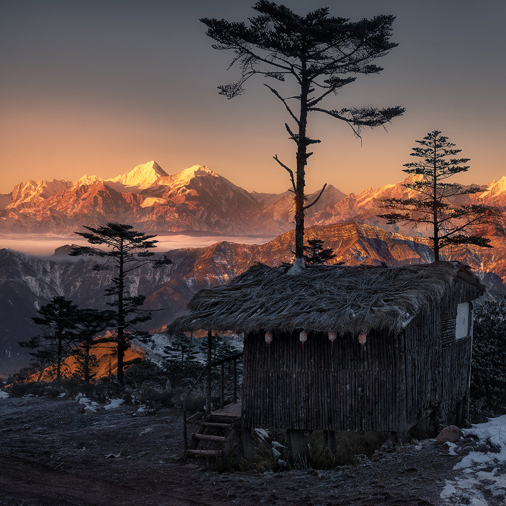 Sunset Golden Mountain-Wuchao Du