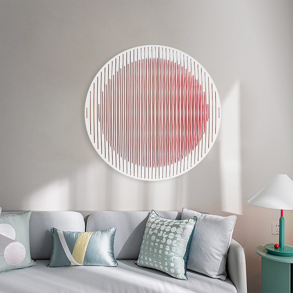 Pink Round Acrylic Installation Art