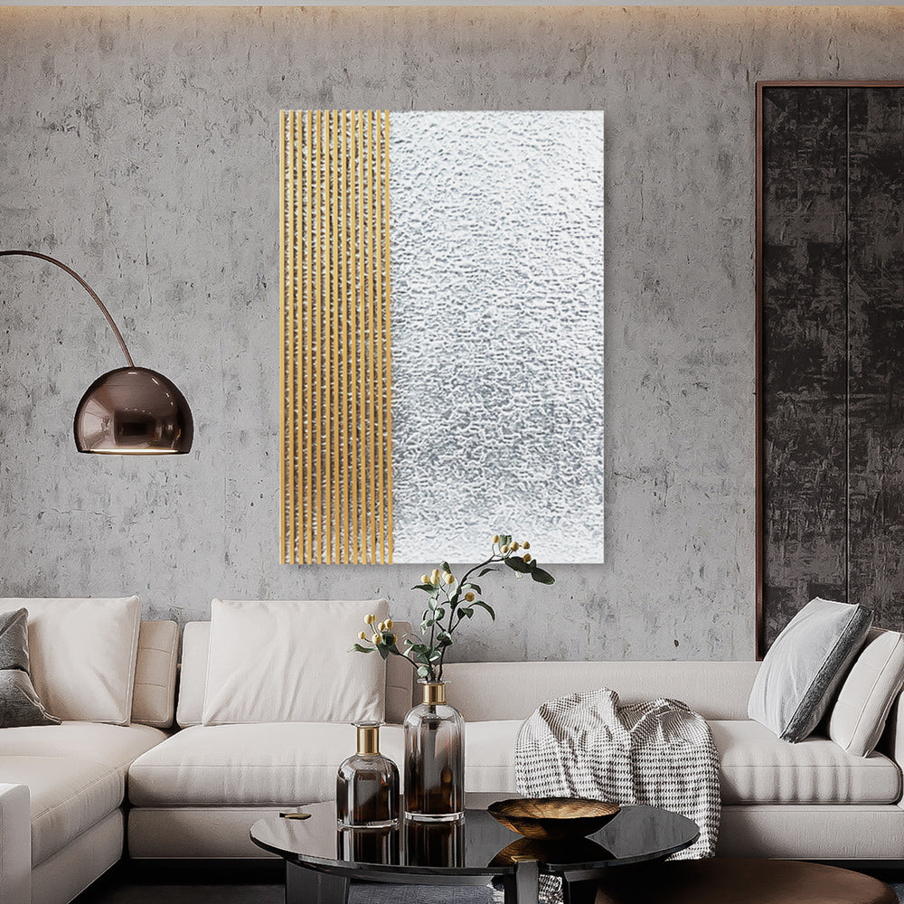 Silver Rock Pattern Acrylic Installation Art