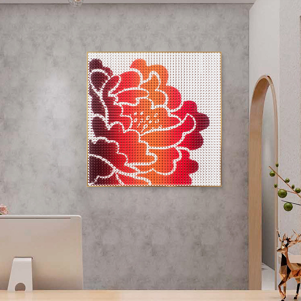 Peony Flower Acrylic Installation Art