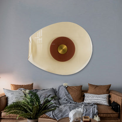 Yellowish Oval Acrylic Installation Art