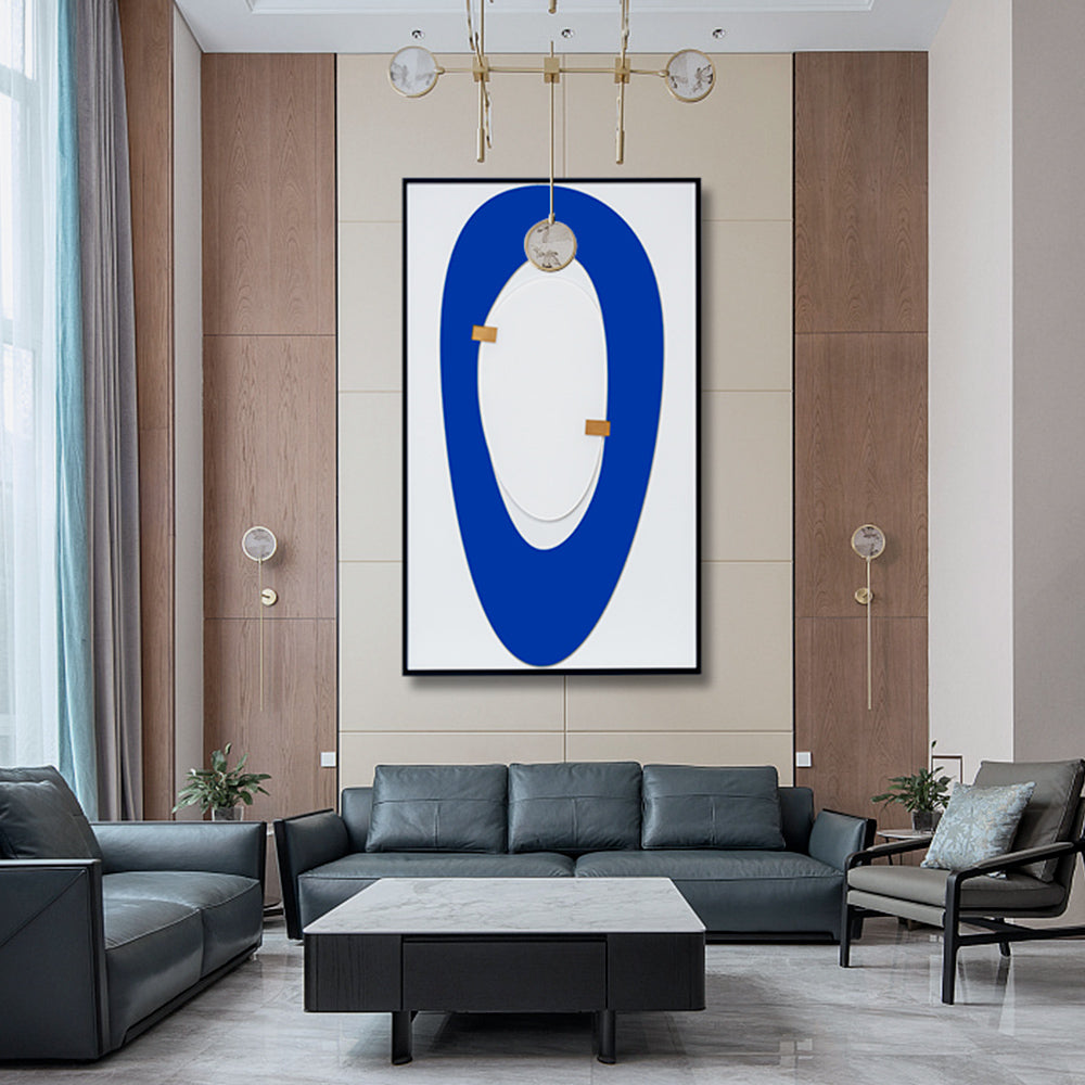 Blue Oval Acrylic Installation Art