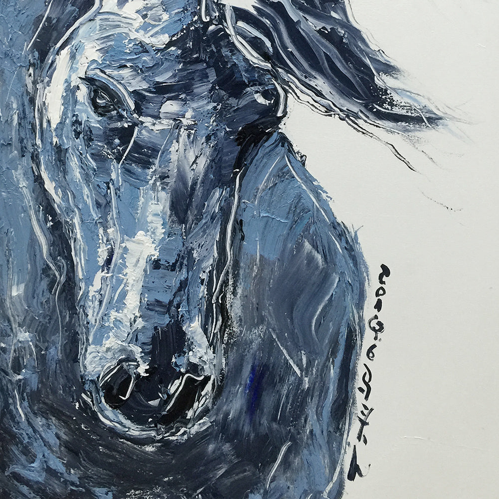 Horse Mixed Media Painting