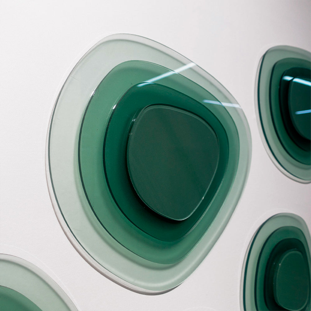 Green Gradient Overlapped Acrylic Installation Art