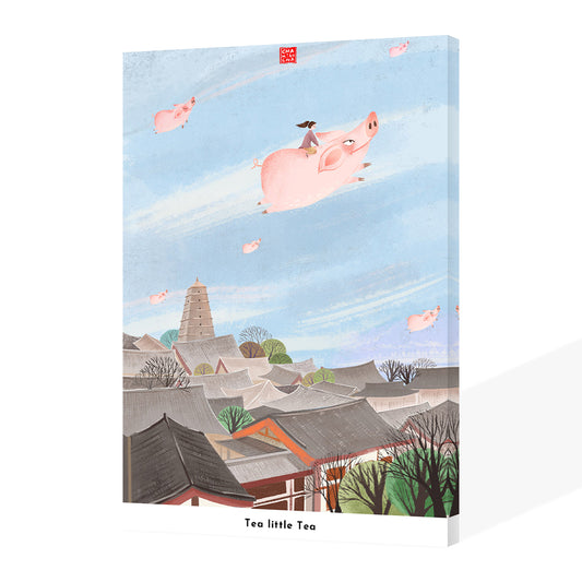 The Girl Riding a Flying Pig-Tea Little Tea