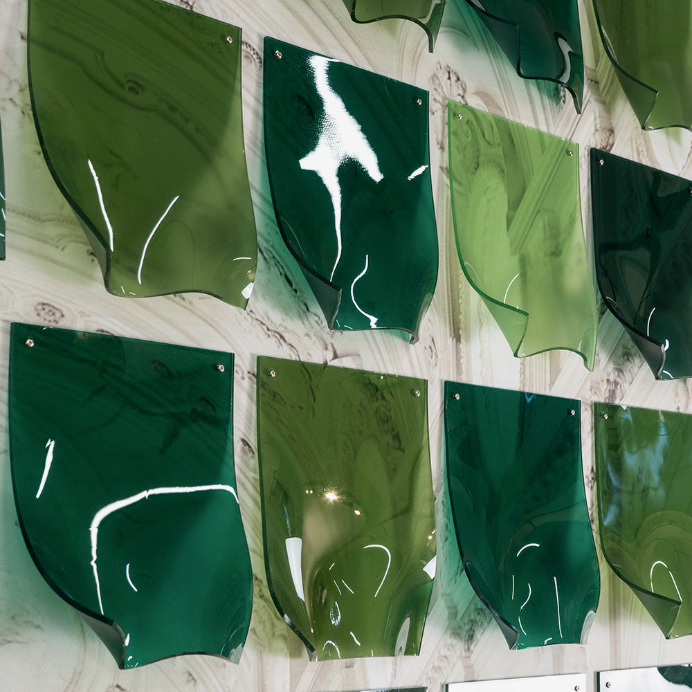 Green Gradient Mosaic Acrylic Installation Art