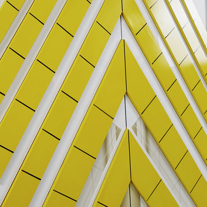 Yellow Triangle Acrylic Installation Art