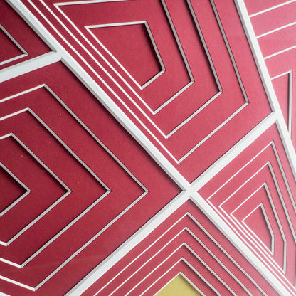 Geometric Paper Sculpture Installation Art