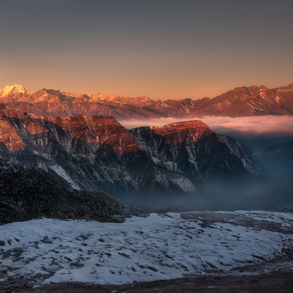 Sunset Golden Mountain-Wuchao Du