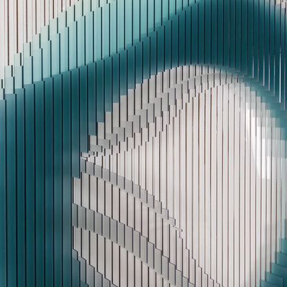 Cyan Aperture Acrylic Installation Art