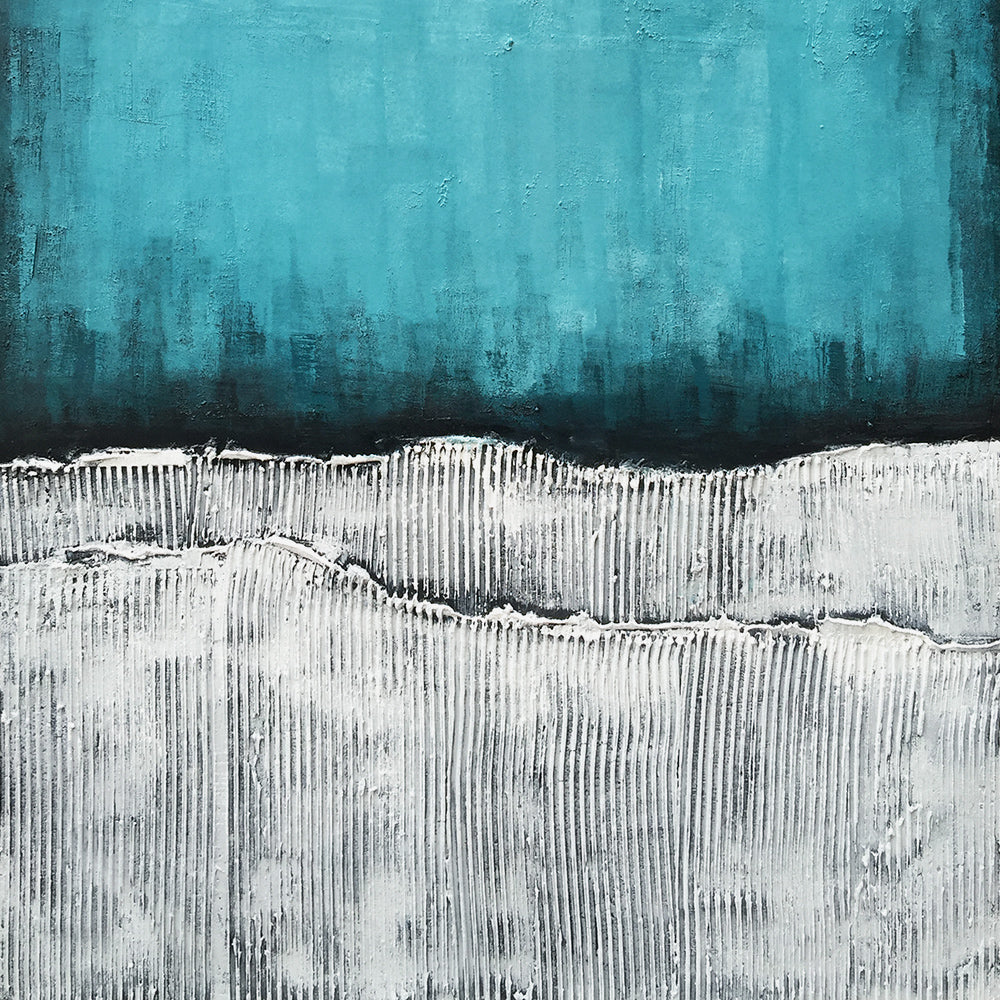 Ocean Waves Mixed Media Painting