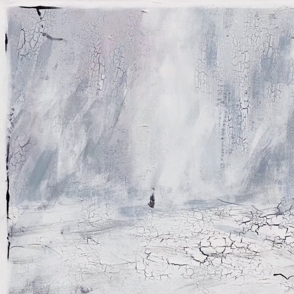 "White Snow"Mixed Media Painting