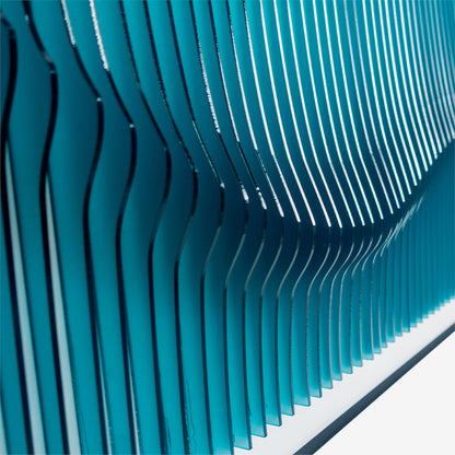 Blue Ripple Acrylic Installation Art