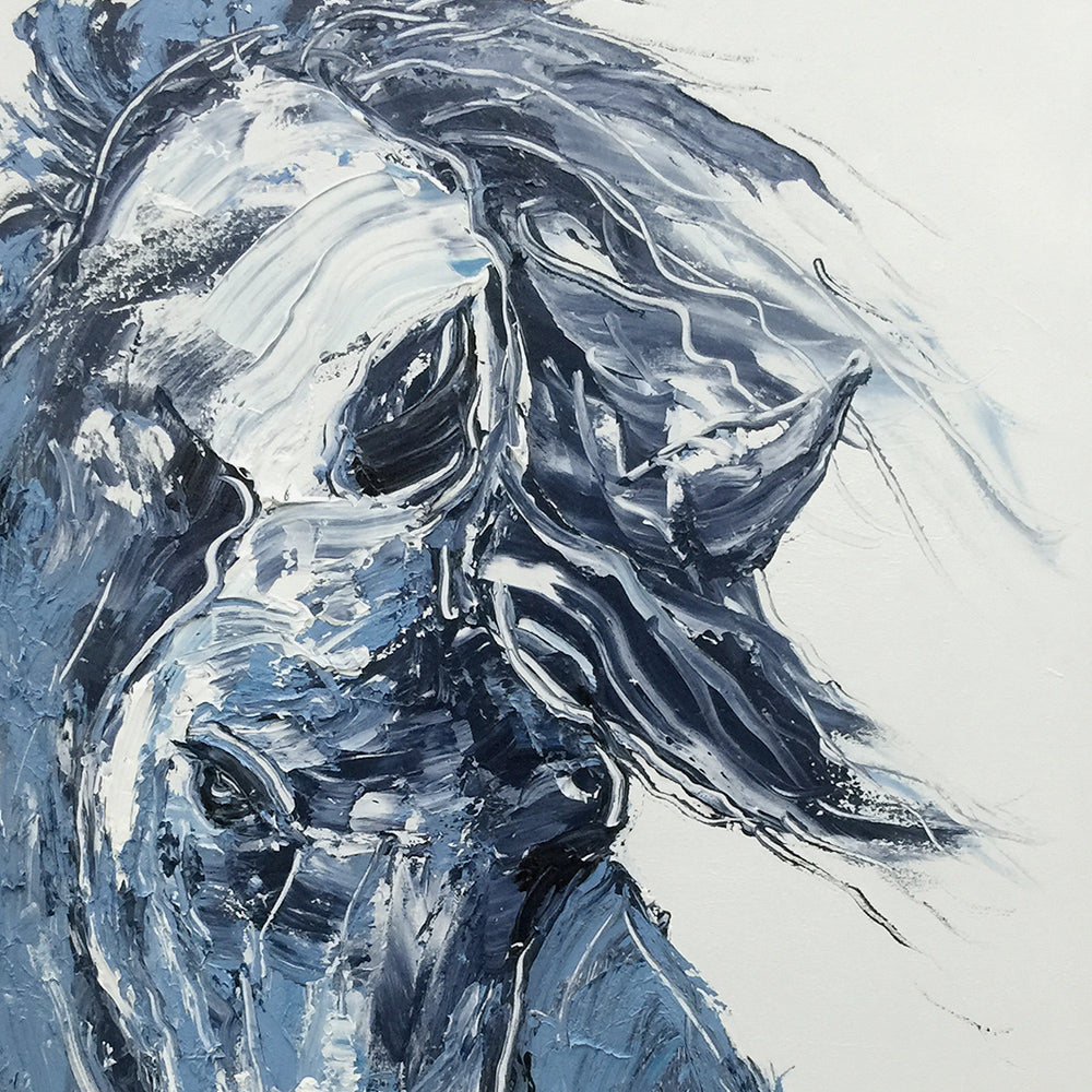 Horse Mixed Media Painting