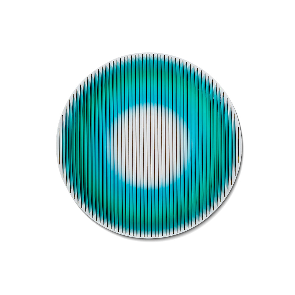 Cyan Circle Acrylic Installation Art