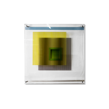 Tricolor Square Acrylic Installation Art